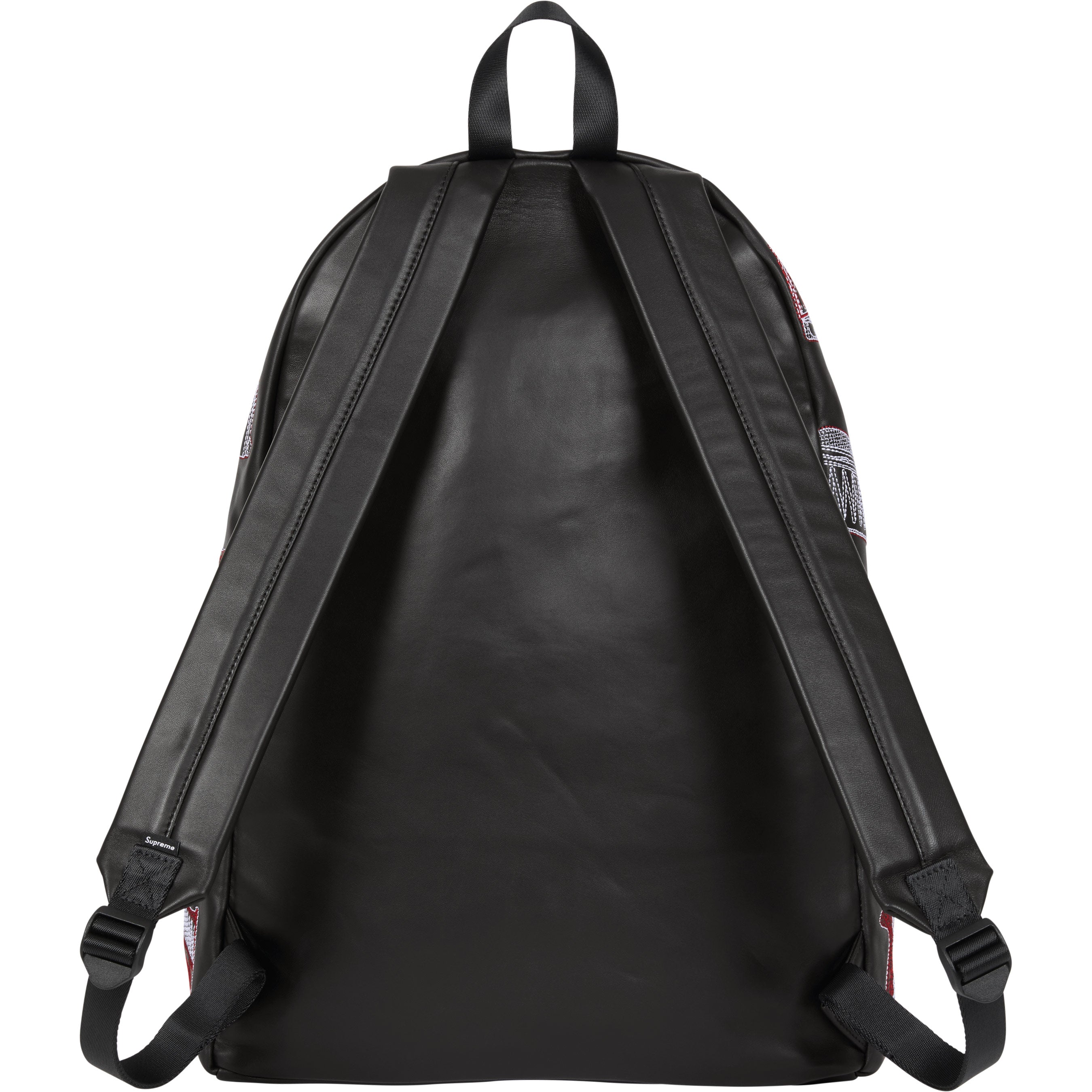 Guns Embroidered Leather Backpack view 7